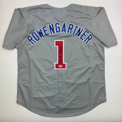 Autographed Thomas Ian Nicholas Rookie Of The Year Chicago Grey Baseball Jersey Beckett BAS COA | Hall of Fame Sports Memorabilia | vintageantiquesgifts.com