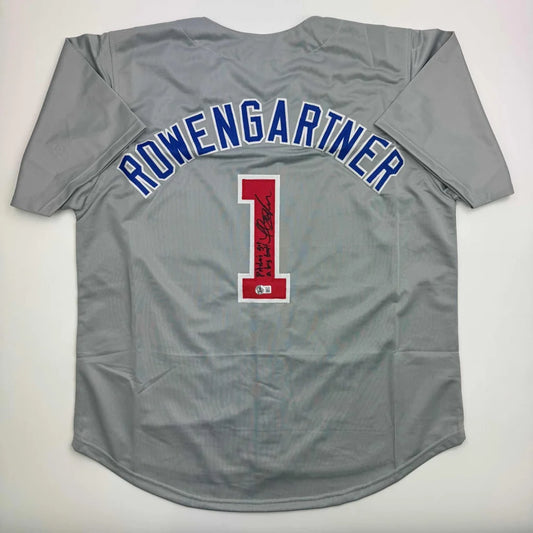 Autographed Thomas Ian Nicholas Rookie Of The Year Chicago Grey Baseball Jersey Beckett BAS COA | Hall of Fame Sports Memorabilia | vintageantiquesgifts.com