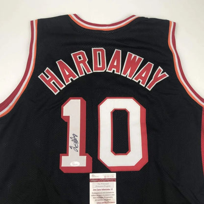 Autographed Tim Hardaway black mesh custom jersey back, Hardway 10, JSA COA
