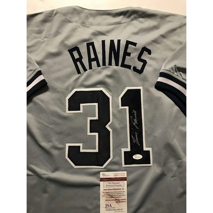 Autographed Tim Raines gray custom jersey with number 31, JSA COA