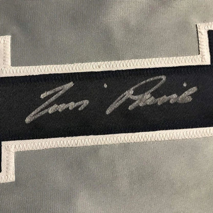 Signed Zara Riviera label on custom Tim Raines professional sports jersey