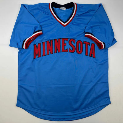 Autographed Tony Oliva Minnesota Light Blue Baseball Jersey Beckett BAS COA | Authenticated Signed Sports Jersey | vintageantiquesgifts.com