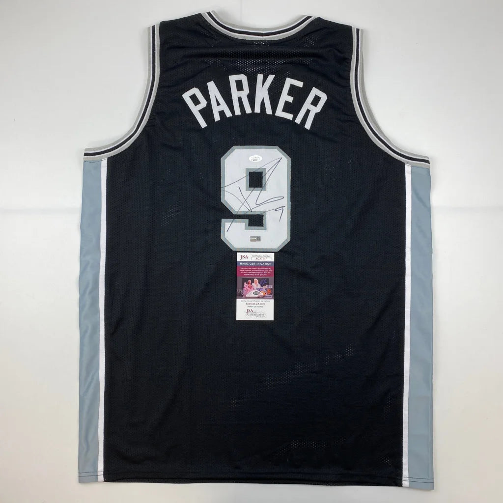 Autographed Tony Parker San Antonio Black Basketball Jersey JSA COA | Hall of Fame Sports Memorabilia | vintageantiquesgifts.com