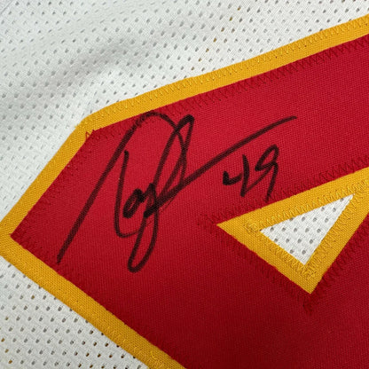 Autographed/Signed Tony Richardson Kansas City White Football Jersey JSA COA