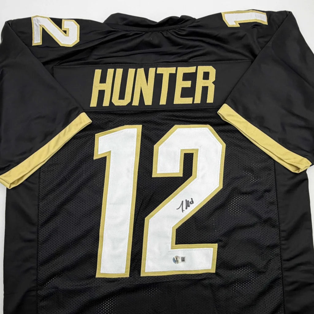 Autographed Travis Hunter Colorado Black College Football Jersey Beckett BAS COA | Certified Authentic Signed Memorabilia | vintageantiquesgifts.com