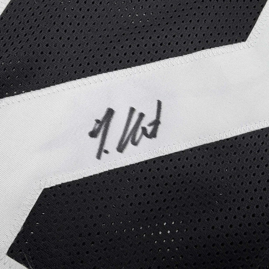 Autographed Travis Hunter Jacksonville Black Football Jersey Beckett BAS COA | Authenticated Signed Sports Jersey | vintageantiquesgifts.com