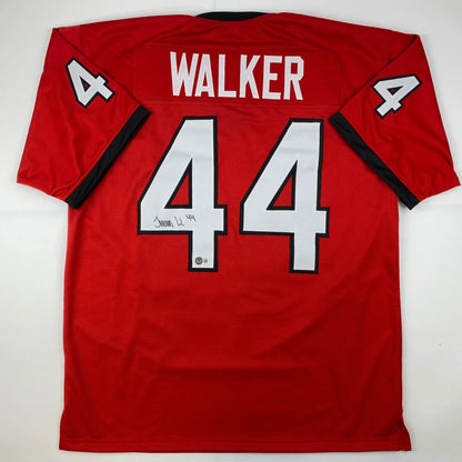 Autographed Travon Walker Georgia Red College Football Jersey Beckett BAS COA | Hall of Fame Sports Memorabilia | vintageantiquesgifts.com