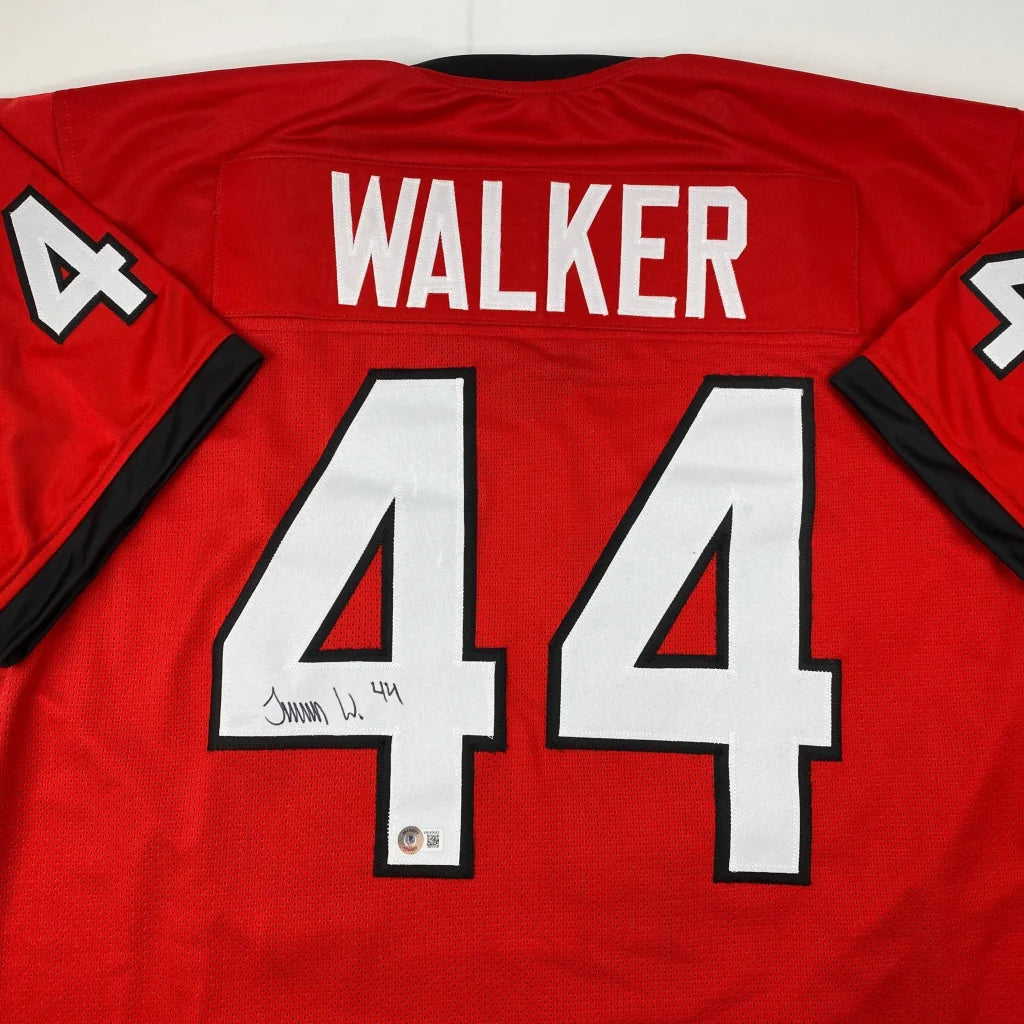 Autographed Travon Walker Georgia Red College Football Jersey Beckett BAS COA | Certified Authentic Signed Memorabilia | vintageantiquesgifts.com
