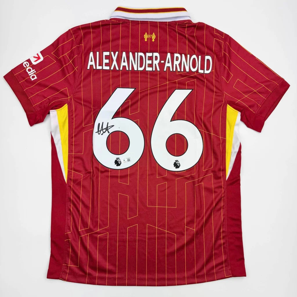 Autographed Trent Alexander-Arnold Liverpool Red Soccer Jersey Beckett BAS COA #2 | Hall of Fame Sports Memorabilia | vintageantiquesgifts.com