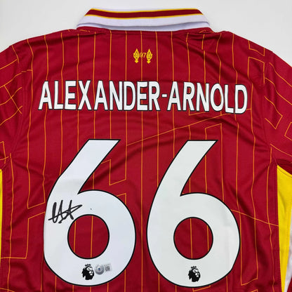 Autographed Trent Alexander-Arnold Liverpool Red Soccer Jersey Beckett BAS COA #2 | Certified Authentic Signed Memorabilia | vintageantiquesgifts.com