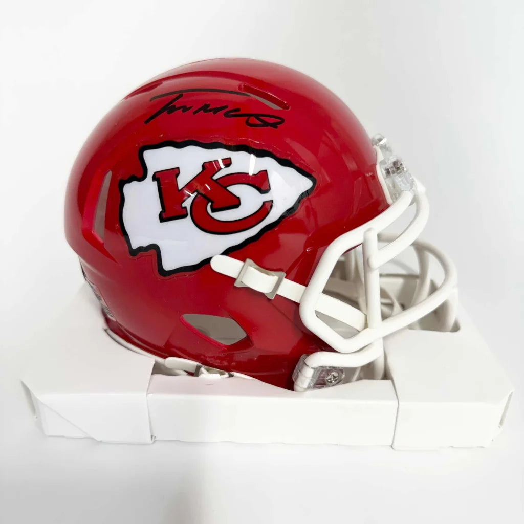 Autographed Trent McDuffie Kansas City Chiefs Red Mini Football Helmet Beckett BAS COA | Hall of Fame Sports Memorabilia | vintageantiquesgifts.com