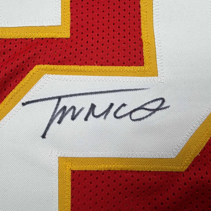 Autographed Trent McDuffie Kansas City Red Football Jersey JSA COA | Authenticated Signed Sports Jersey | vintageantiquesgifts.com