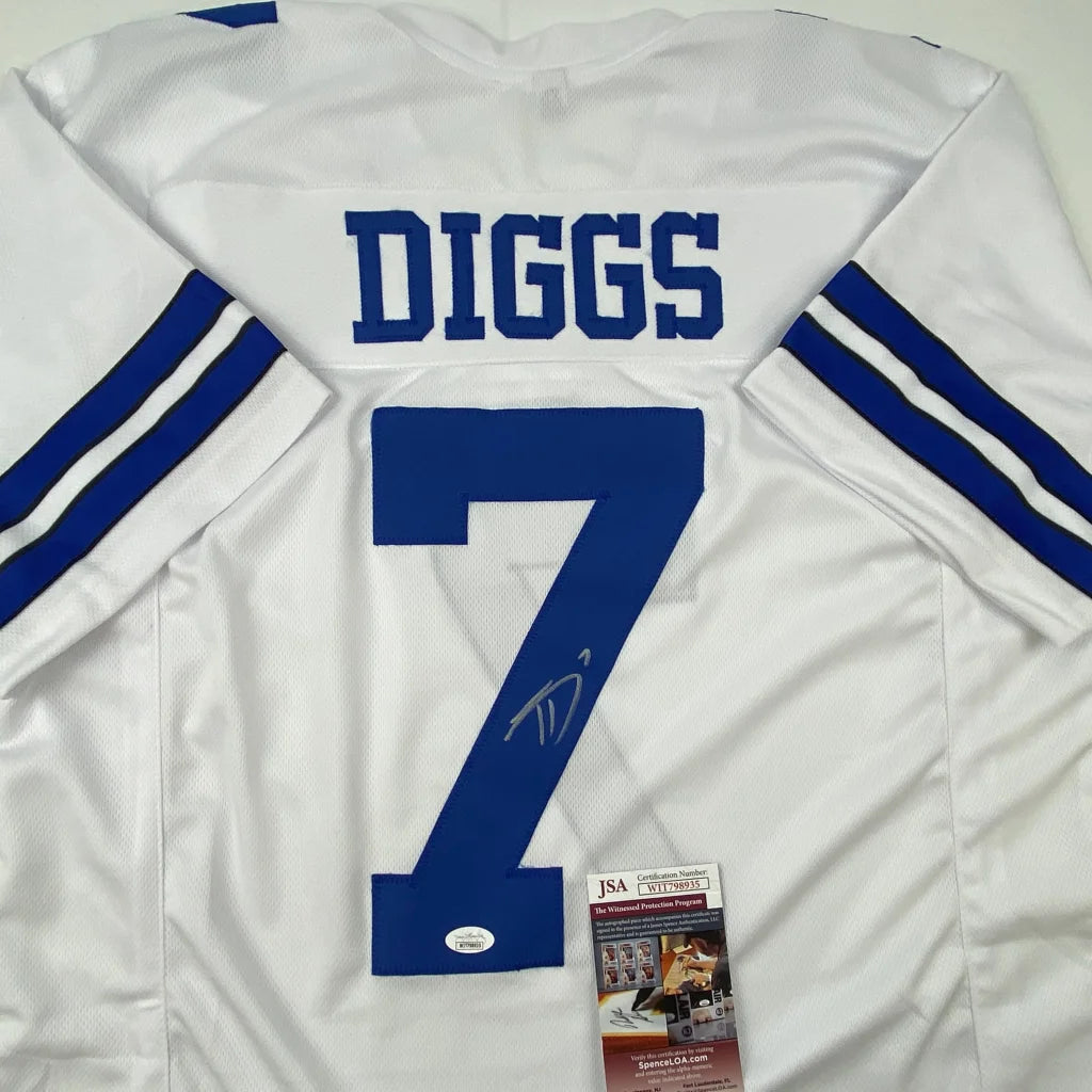 White DIGGS custom jersey from Professional Sports League with autograph and JSA sticker