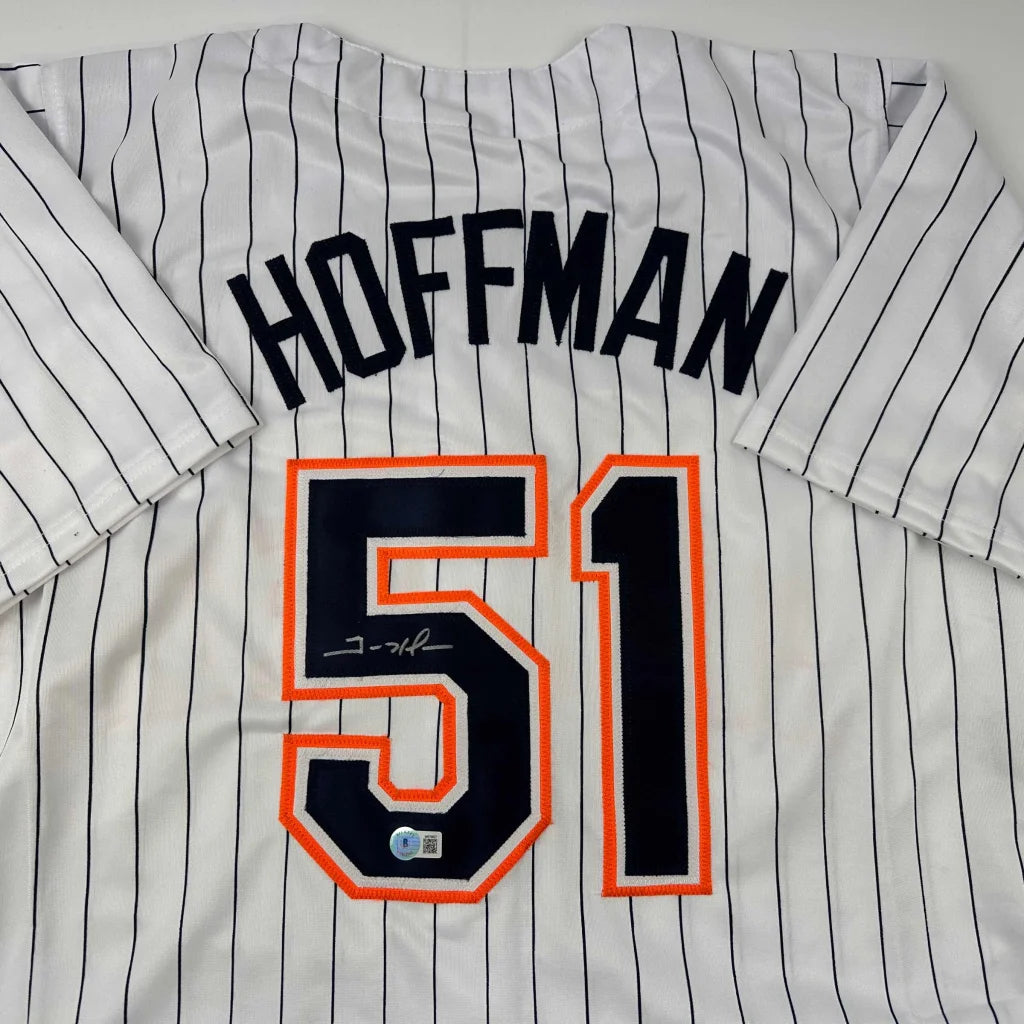 Autographed Trevor Hoffman custom jersey with number 51, professional sports