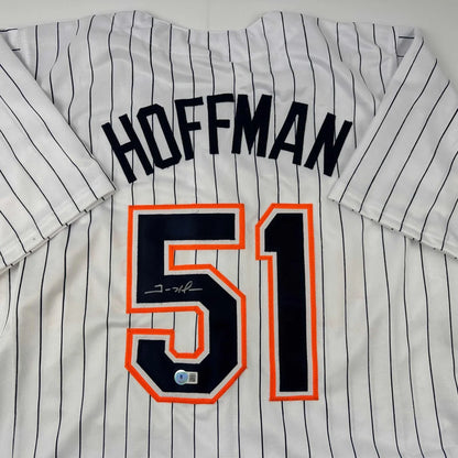 Autographed Trevor Hoffman custom jersey with number 51, professional sports