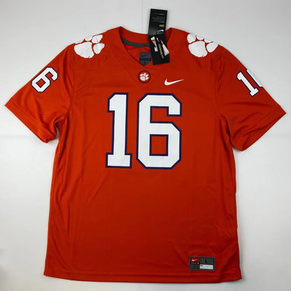 Autographed Trevor Lawrence orange Clemson Tigers Nike jersey with paw patches