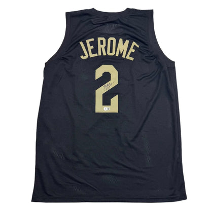 Jerome Cleveland black basketball jersey with gold 2 and signature, perfect for fans