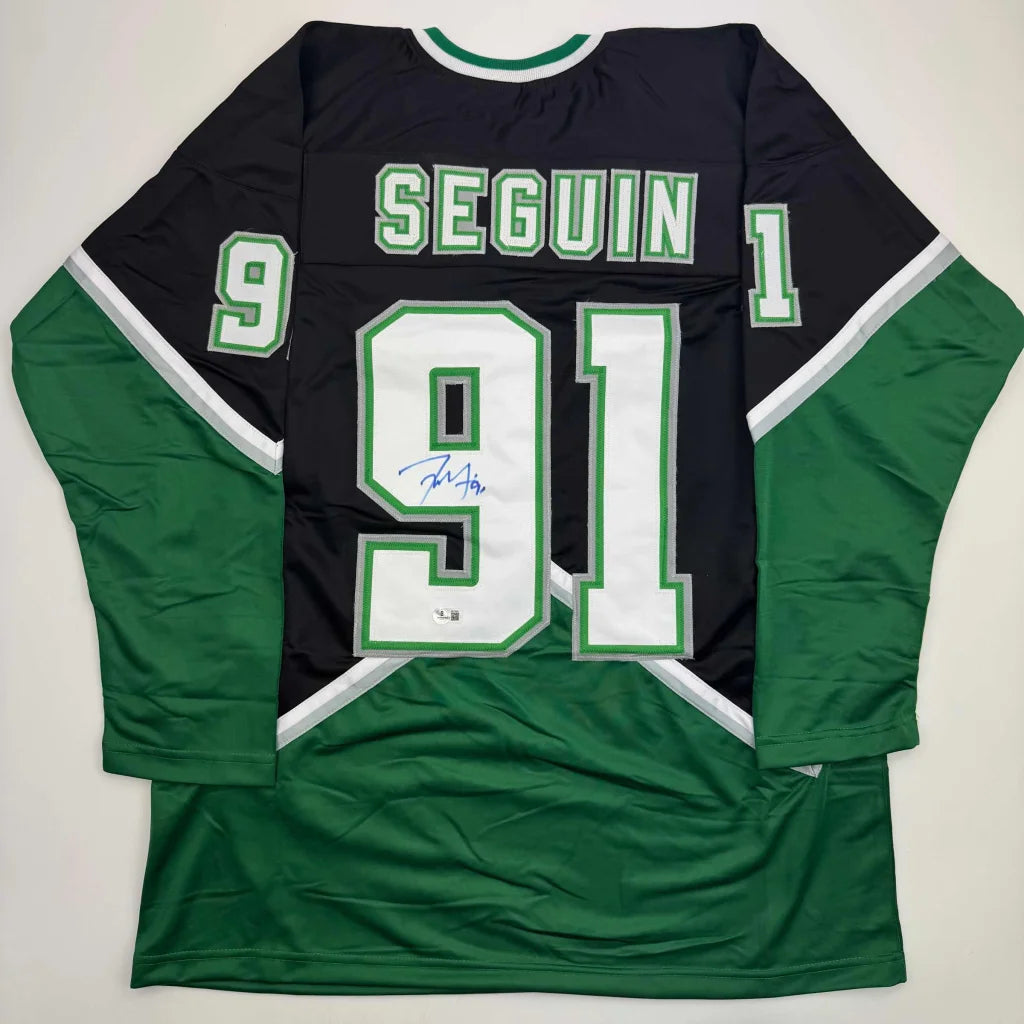 Autographed Tyler Seguin Dallas Black Hockey Jersey Beckett BAS COA | Hall of Fame Sports Memorabilia | vintageantiquesgifts.com