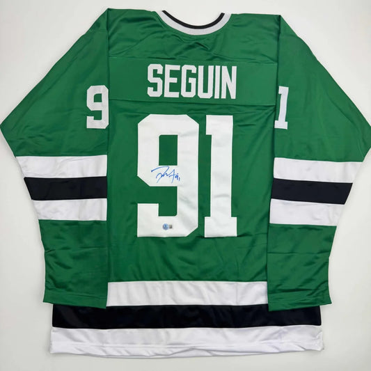 Autographed Tyler Seguin Dallas Green Hockey Jersey Beckett BAS COA | Hall of Fame Sports Memorabilia | vintageantiquesgifts.com