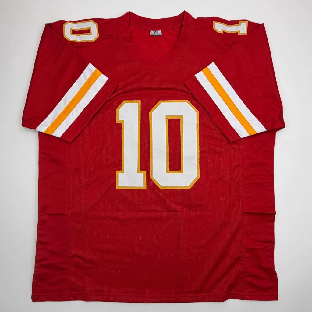 Autographed Tyreek Hill Kansas City Red Football Jersey Beckett BAS COA | Authenticated Signed Sports Jersey | vintageantiquesgifts.com