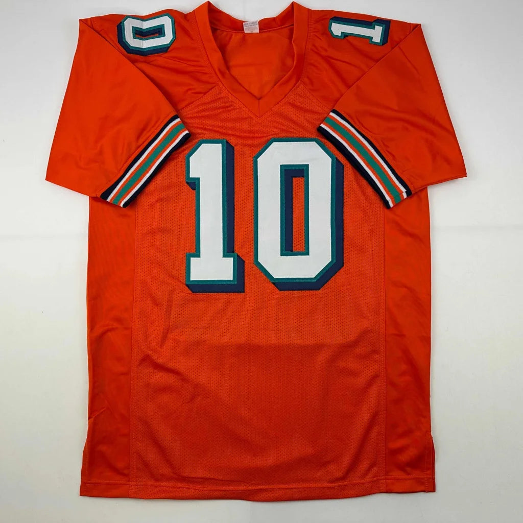 Autographed Tyreek Hill Miami Orange Retro Football Jersey JSA COA | Authenticated Signed Sports Jersey | vintageantiquesgifts.com