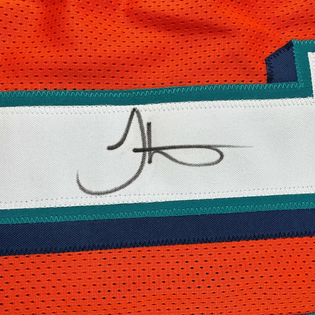 Autographed Tyreek Hill Miami Orange Retro Football Jersey JSA COA | Authenticated Signed Sports Jersey | vintageantiquesgifts.com