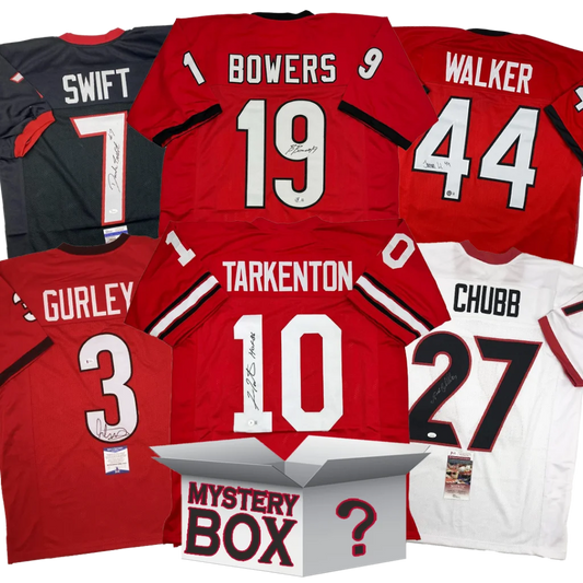 Autographed University of Georgia College Football Jersey Mystery Box with PSA JSA or Beckett COA | Hall of Fame Sports Memorabilia | vintageantiquesgifts.com