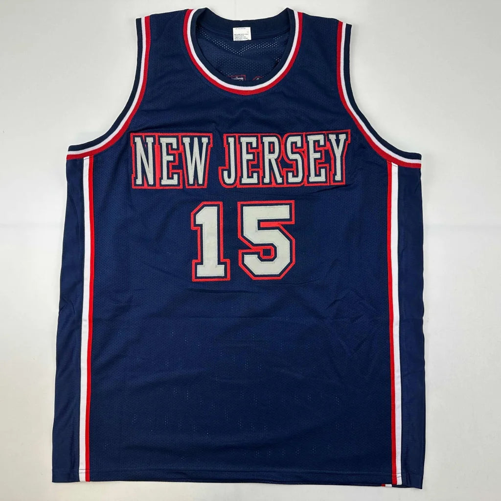 Autographed Vince Carter New Jersey navy blue custom jersey PSA/DNA COA
