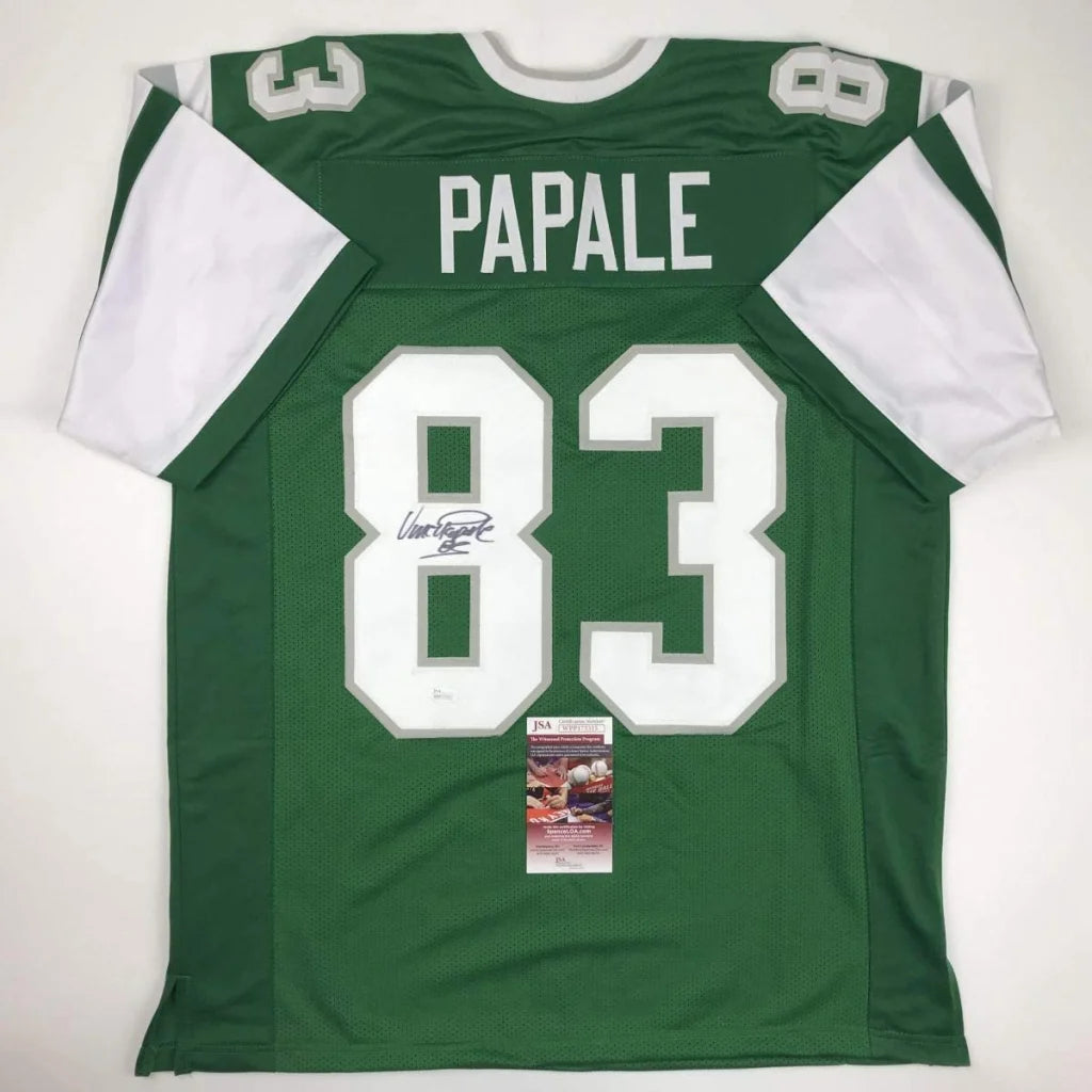 Autographed Vince Papale green custom New York Jets jersey number 83