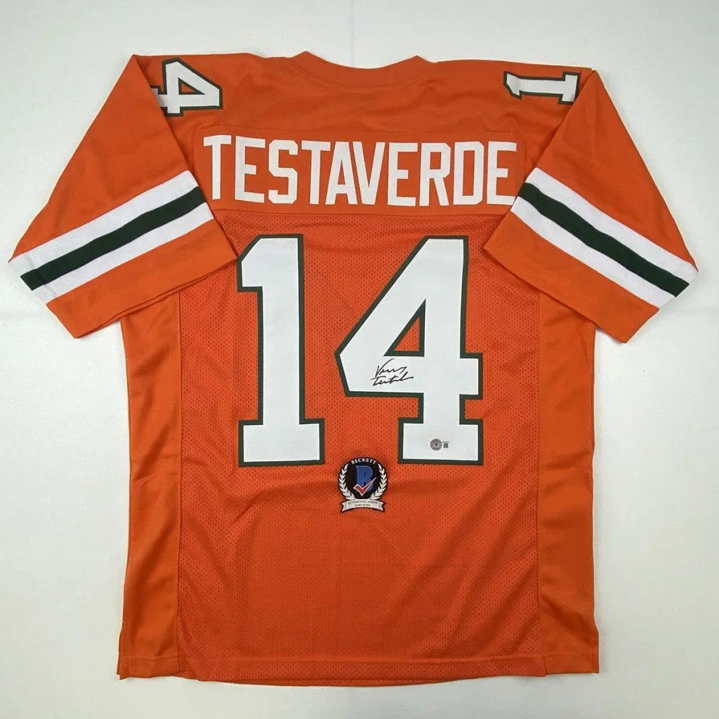 Orange custom jersey with number 14 and signature for professional sports league fans