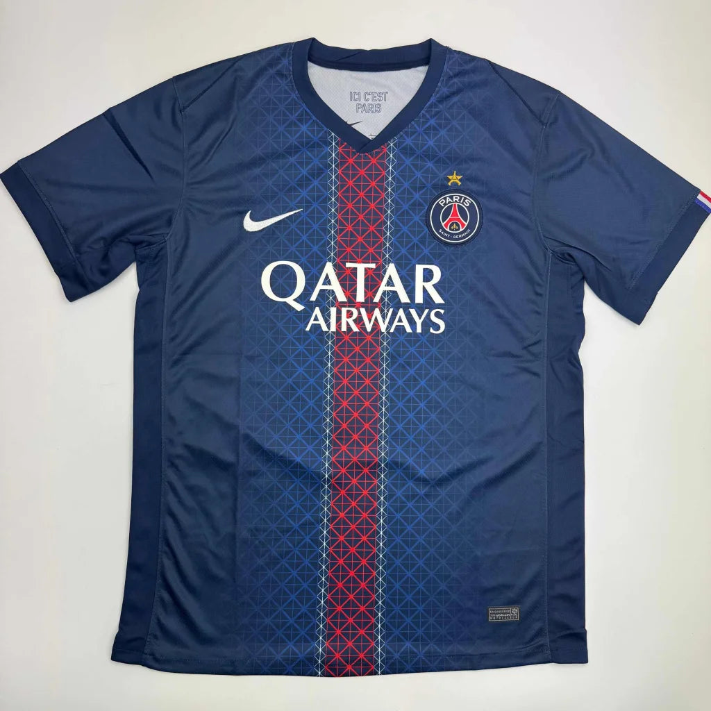 Autographed Vitinha PSG dark blue home jersey with red-white stripe