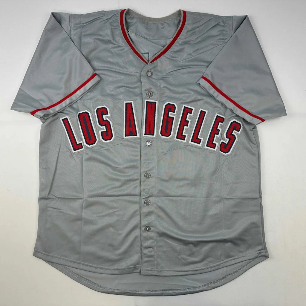 Autographed gray Los Angeles Angels custom jersey by Vladimir Guerrero