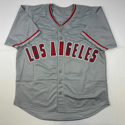 Autographed gray Los Angeles Angels custom jersey by Vladimir Guerrero