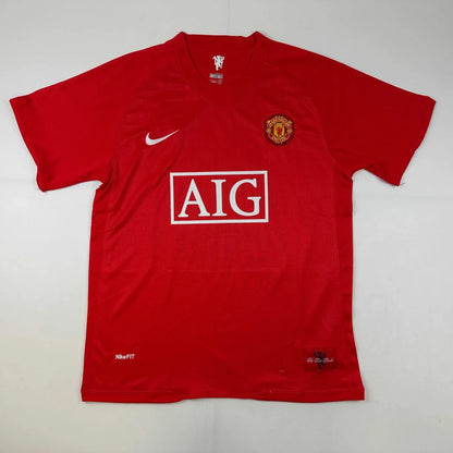 Red short-sleeved Football Jersey with Sponsor Logo from Authentic Rooney 10 Signed Jersey
