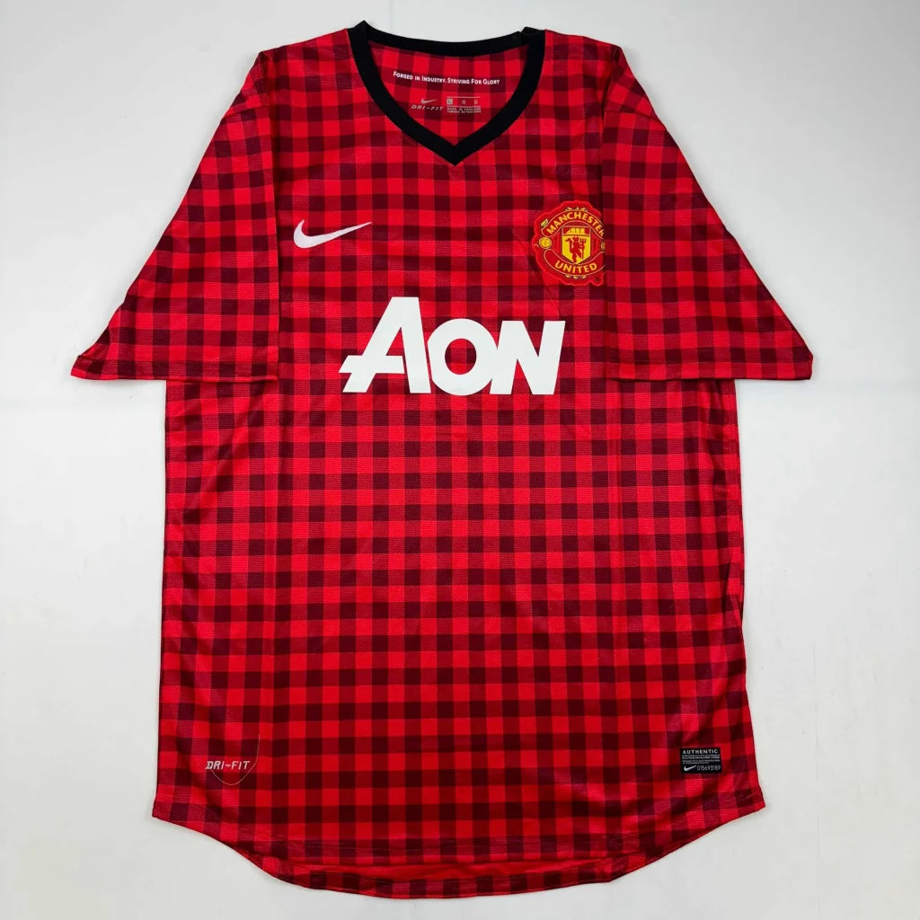 Autographed Wayne Rooney Manchester United Red Checkered Soccer Jersey Beckett BAS COA | Authenticated Signed Sports Jersey | vintageantiquesgifts.com