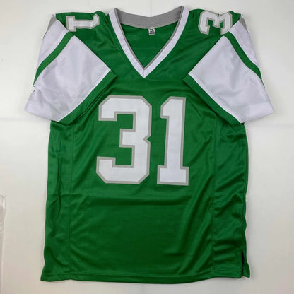 Autographed Wilbert Montgomery Philadelphia Green Football Jersey JSA COA | Authenticated Signed Sports Jersey | vintageantiquesgifts.com