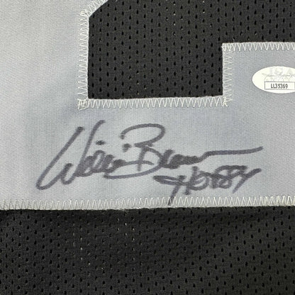 Black mesh custom jersey with grey number and autograph from Professional Sports League