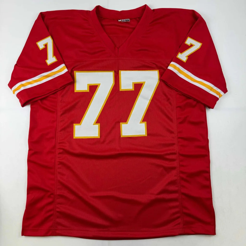 Red custom jersey with number 77 from ROAF, a pro sports league collectible