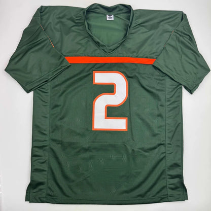 Autographed Willis McGahee Miami Hurricanes custom jersey with number 2