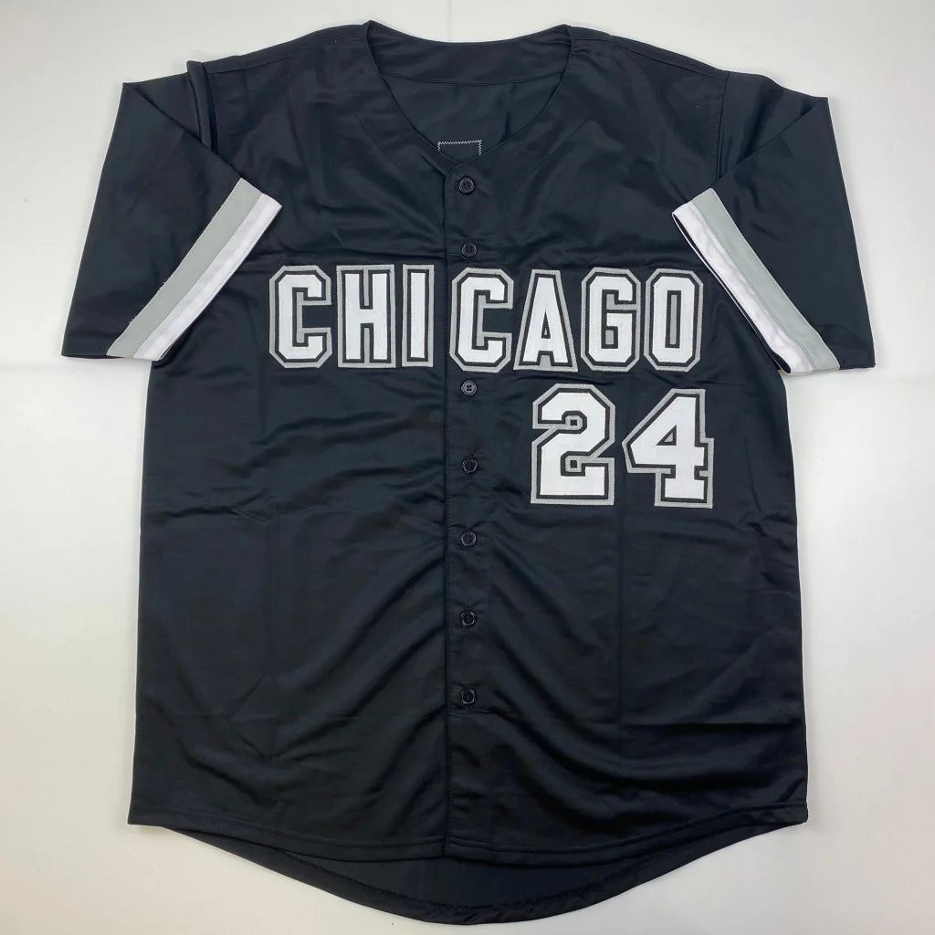 Black custom jersey with CHICAGO 24 and signed GRANDAL for professional sports fans
