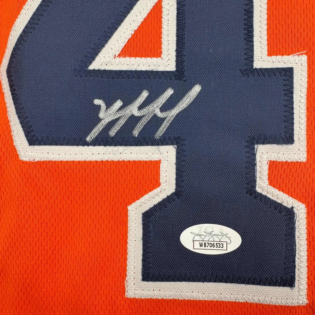 Autographed Yordan Alvarez Houston Orange Baseball Jersey JSA COA | Authenticated Signed Sports Jersey | vintageantiquesgifts.com