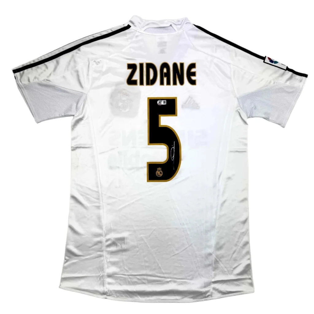 White Real Madrid custom jersey with ZIDANE 5 for professional sports league fans