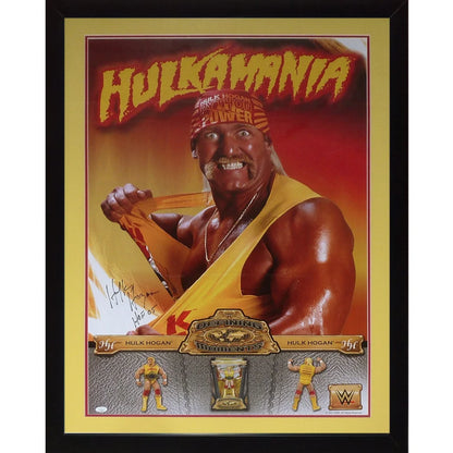 Autographed WWE Hulk Hogan Hulkamania poster in ultimate collection