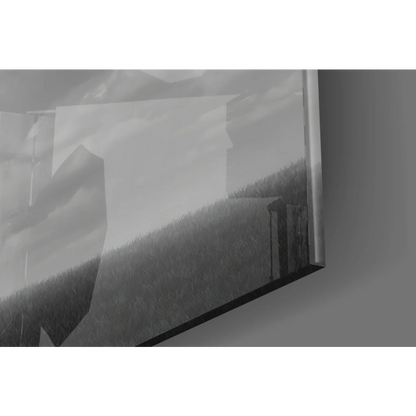 Mind Tree minimalist black-and-white wall art landscape with birds