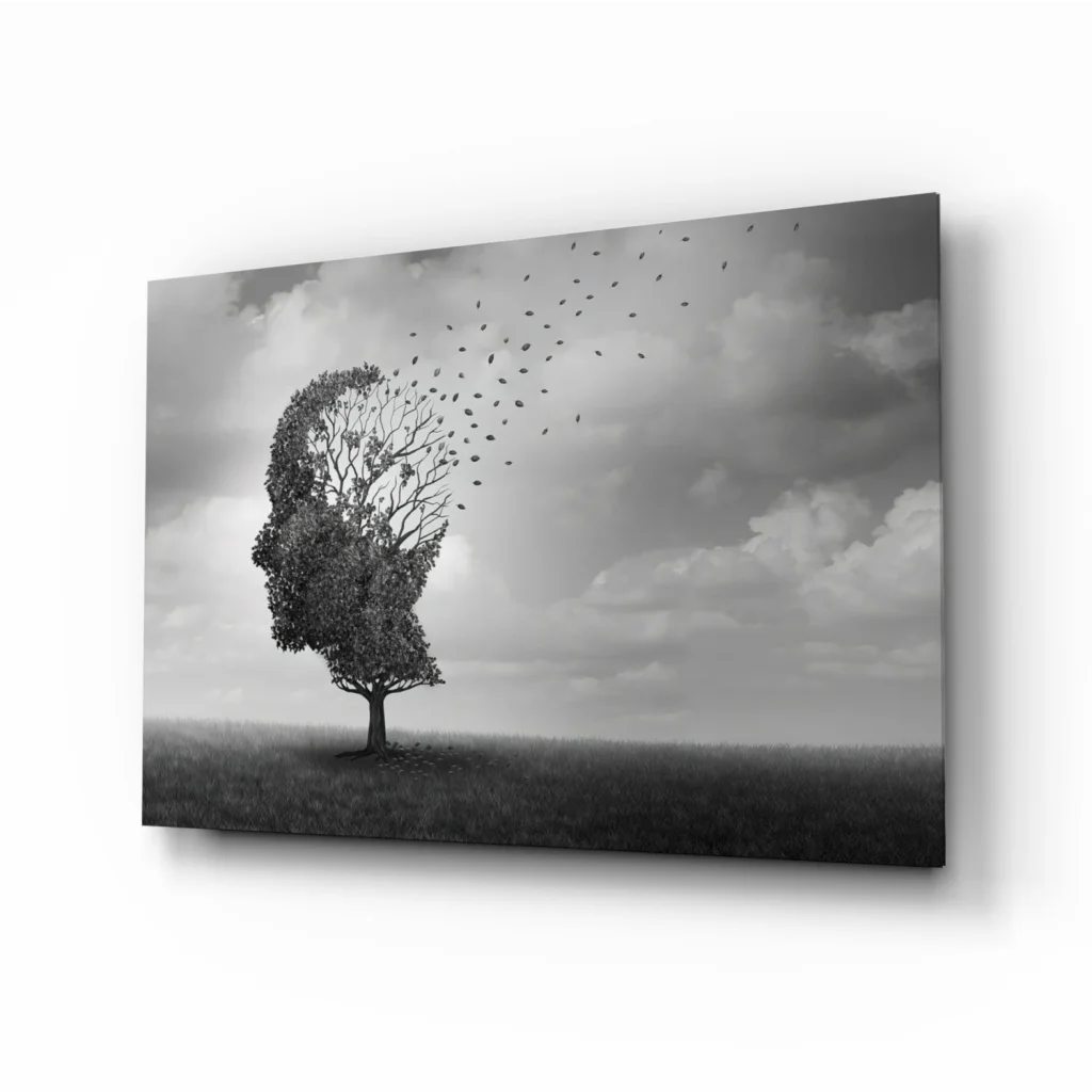 Mind Tree Canvas Wall Art with Flying Birds | Insigneart USA | vintageantiquesgifts.com