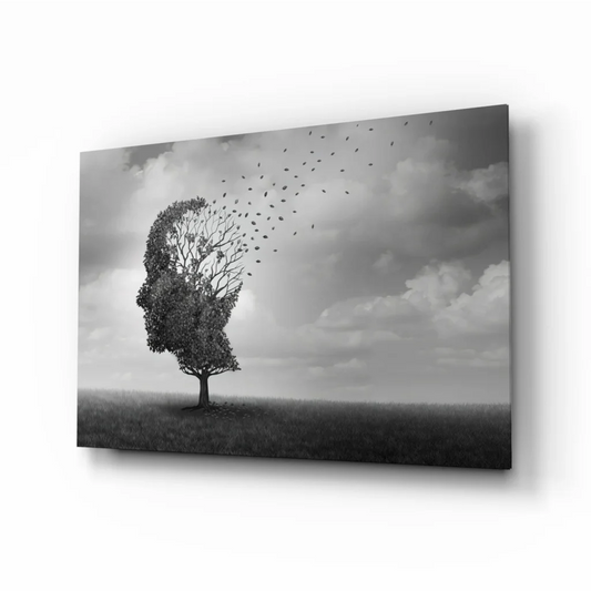 Mind Tree Canvas Wall Art with Flying Birds | Insigneart USA | vintageantiquesgifts.com