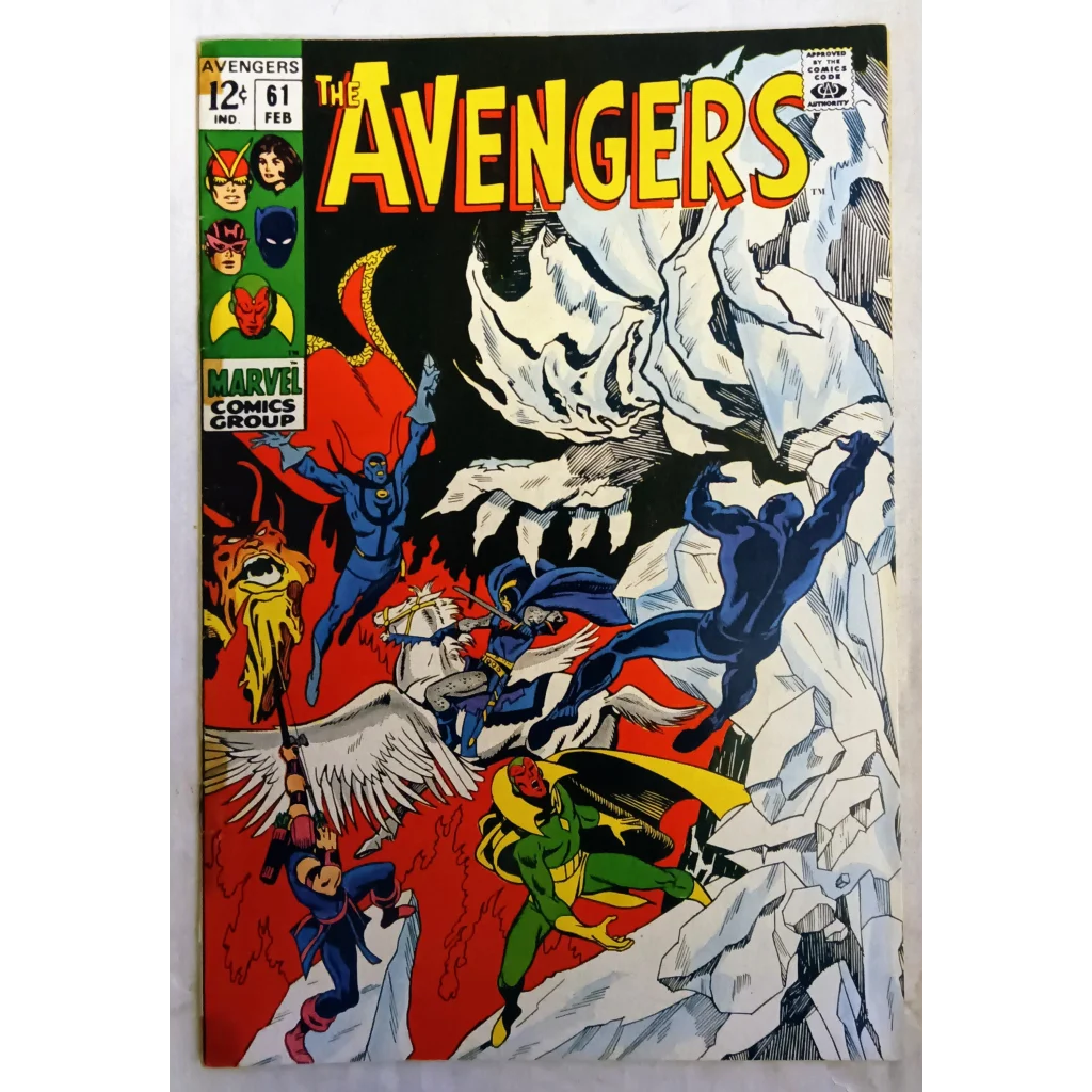 1970s Marvel Comics Avengers issue 61 epic battle cover