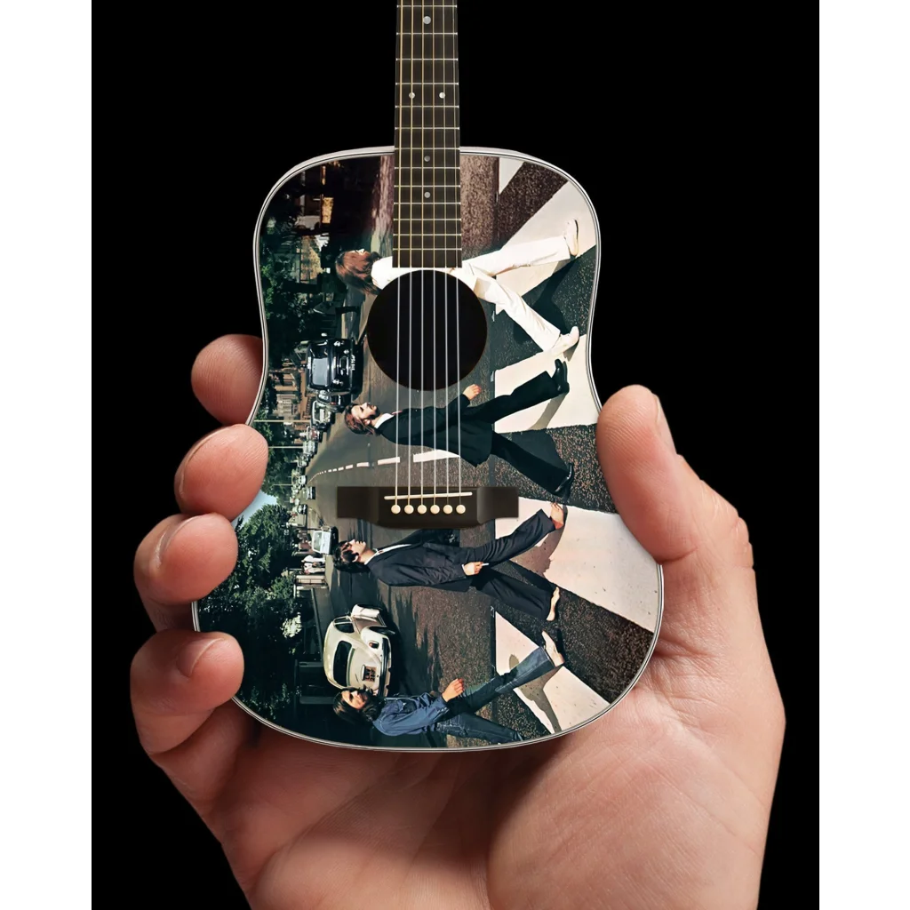 Black and white Axe Heaven® Abbey Road mini guitar collectible