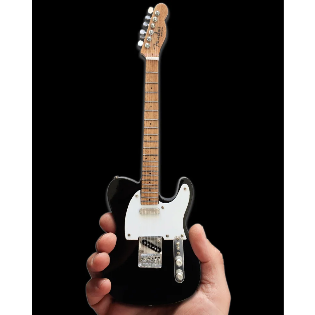 AXE HEAVEN Black Fender Telecaster Mini Guitar with Stand | Mini Guitar Replica Collectible | vintageantiquesgifts.com