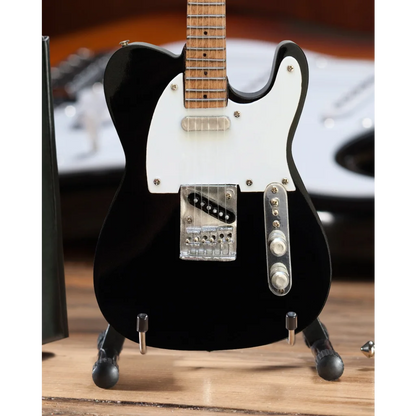 AXE HEAVEN Black Fender Telecaster Mini Guitar with Stand | Mini Guitar Replica Collectible | vintageantiquesgifts.com